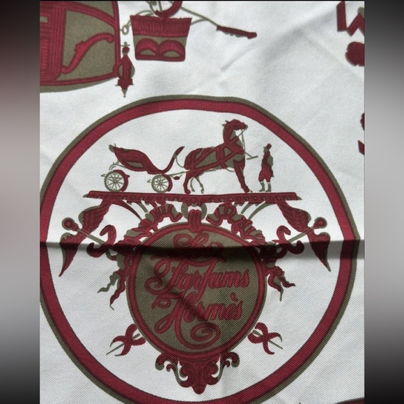 HERMES Paris Les Parfumes 100% Silk Twill Square Scarf - Picture 2 of 6